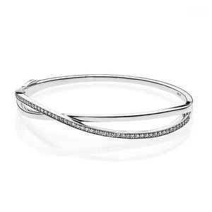 Pandora Silver Entwined Cubic Zirconia Bangle